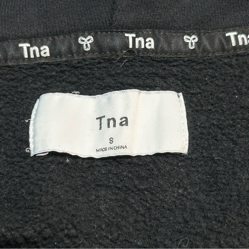Tna Aritzia Cozy Fleece Perfect Full Zip Hoodie Black Size S - Picture 3 of 6